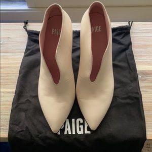 Paige ivory and black Emi Ankle Booties!